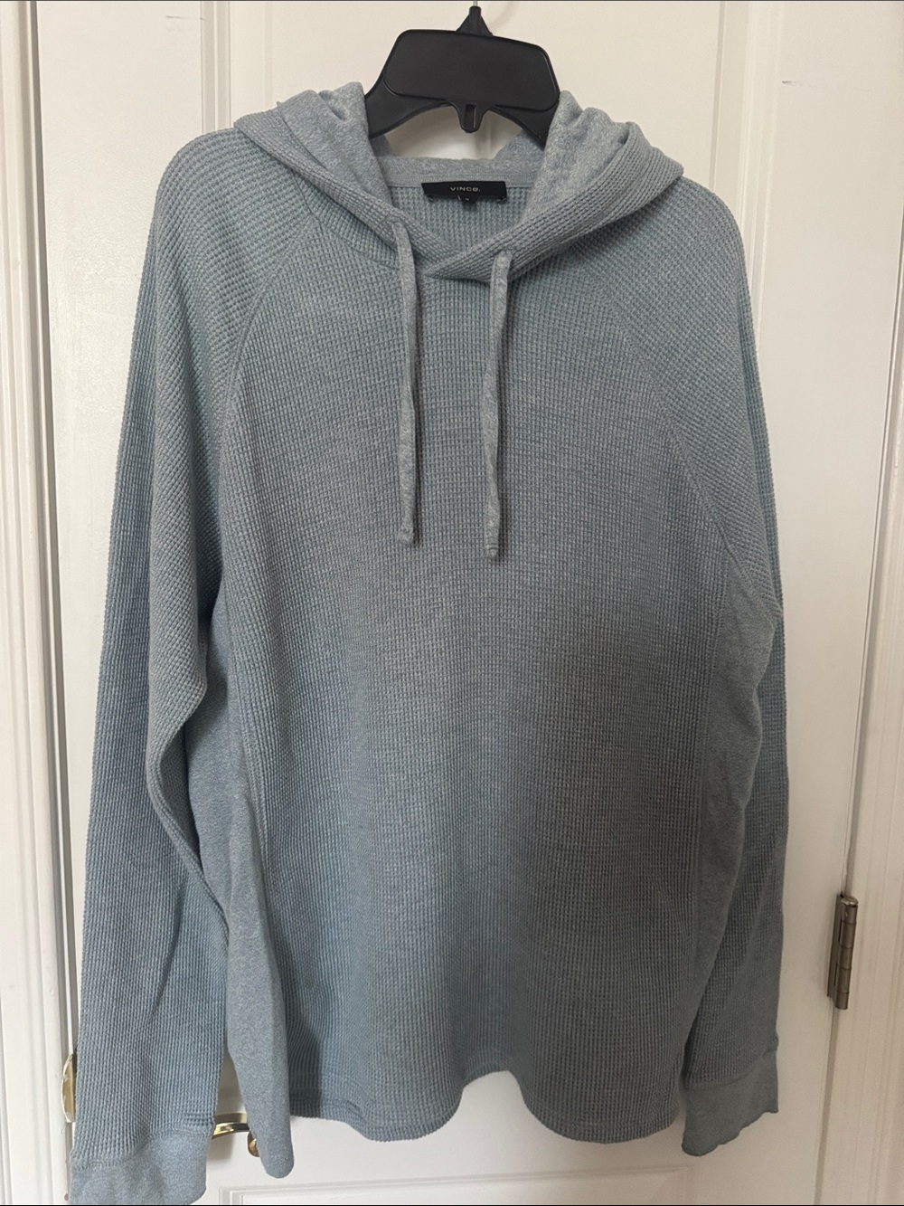 Vince womens Soft Light Blue Knit Hoodie